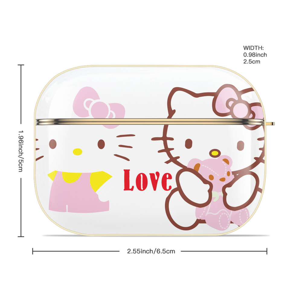 Hello Kitty ハローキティ 【AirPods Pro用】ハードシェル保護ケース｜耐衝撃・防指紋・カラビナ付き商品仕様