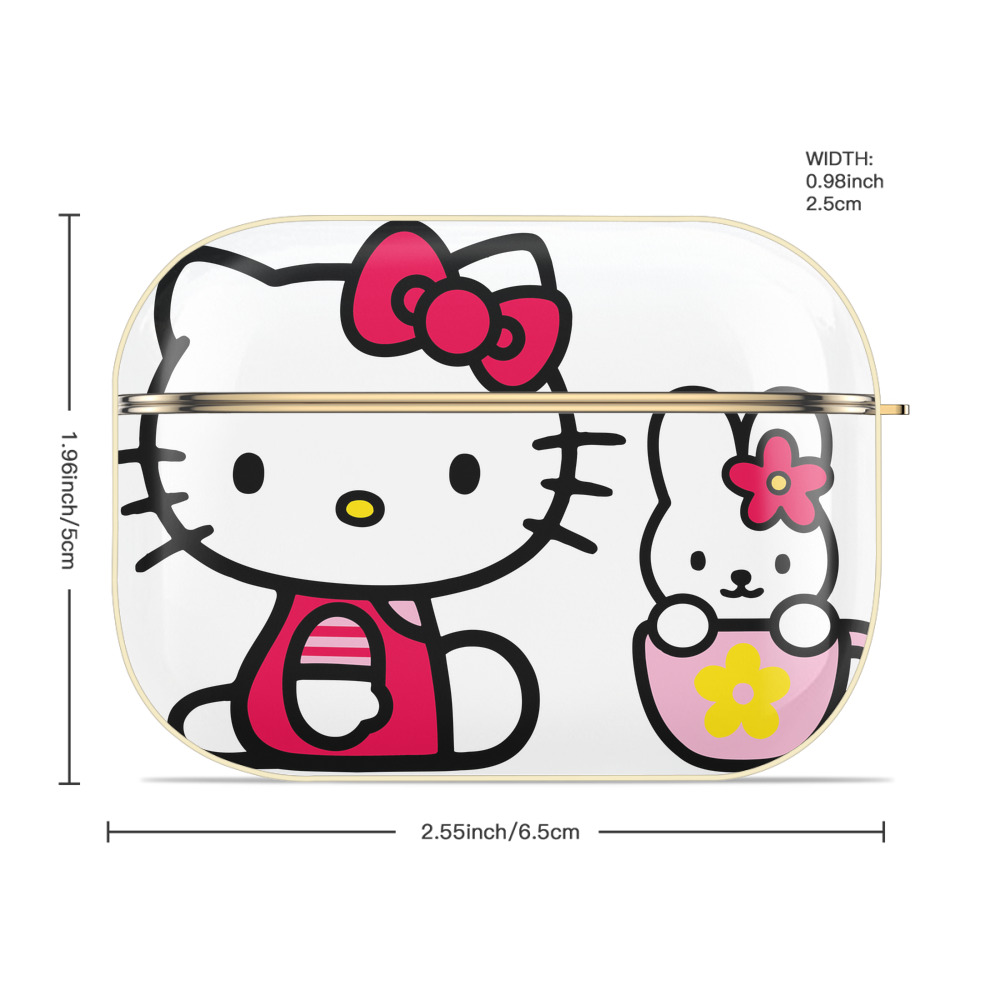 Hello Kitty ハローキティ 【AirPods Pro用】ハードシェル保護ケース｜耐衝撃・防指紋・カラビナ付き商品仕様