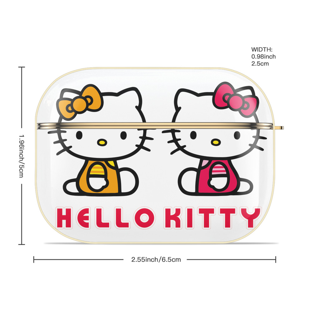 Hello Kitty ハローキティ 【AirPods Pro用】ハードシェル保護ケース｜耐衝撃・防指紋・カラビナ付き商品仕様