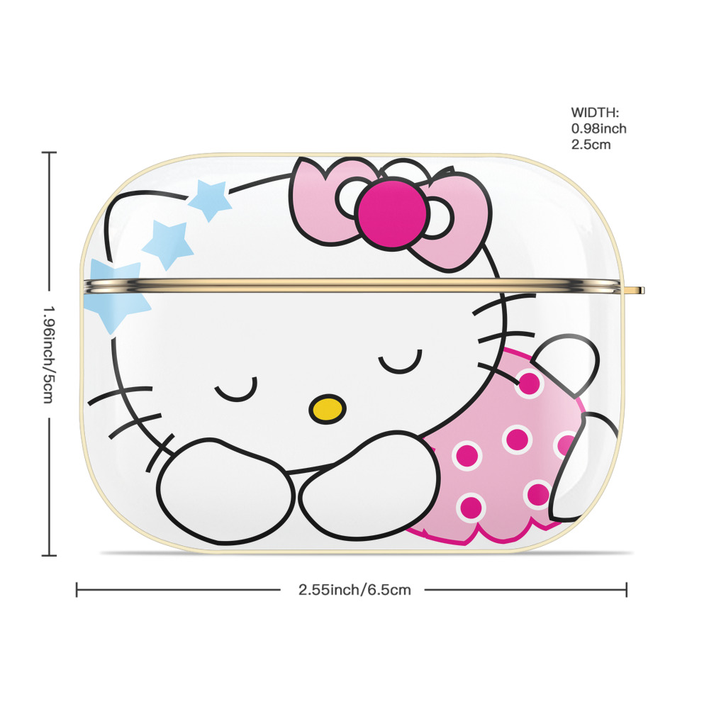 Hello Kitty ハローキティ 【AirPods Pro用】ハードシェル保護ケース｜耐衝撃・防指紋・カラビナ付き商品仕様