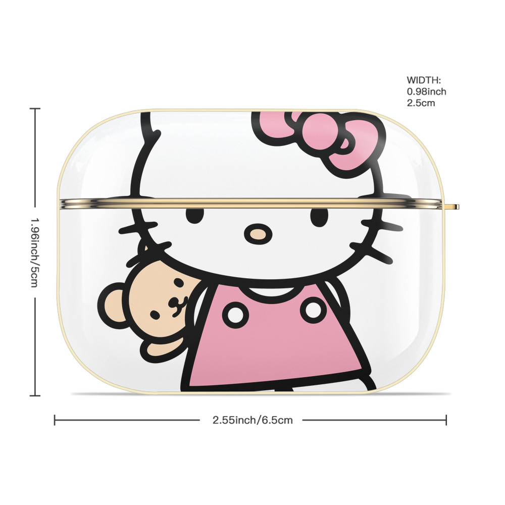 Hello Kitty ハローキティ 【AirPods Pro用】ハードシェル保護ケース｜耐衝撃・防指紋・カラビナ付き商品仕様