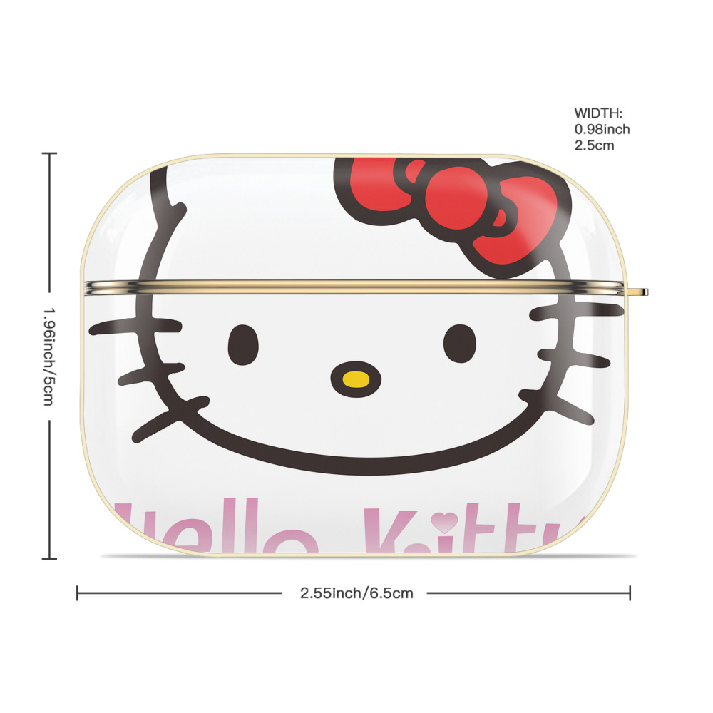 Hello Kitty ハローキティ 【AirPods Pro用】ハードシェル保護ケース｜耐衝撃・防指紋・カラビナ付き商品仕様