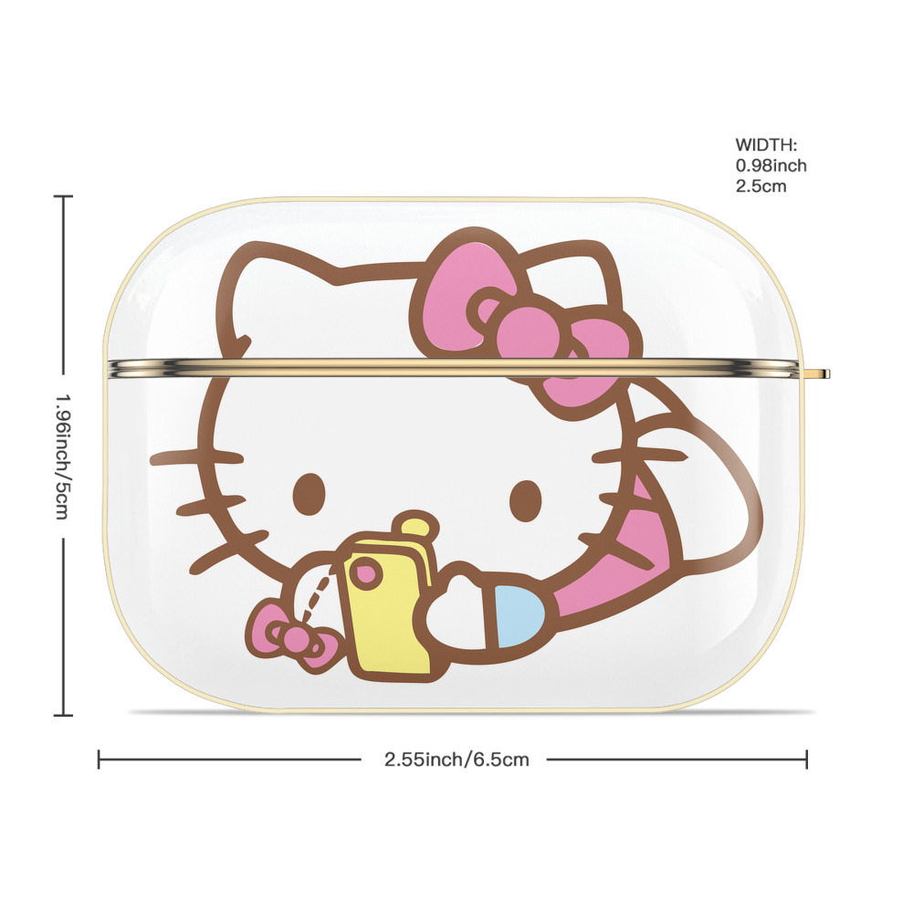 Hello Kitty ハローキティ 【AirPods Pro用】ハードシェル保護ケース｜耐衝撃・防指紋・カラビナ付き商品仕様