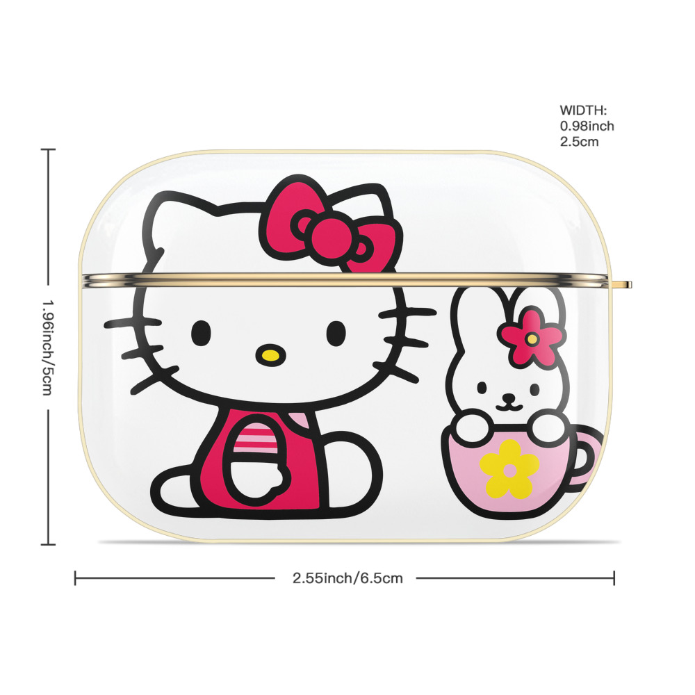 Hello Kitty ハローキティ 【AirPods Pro用】ハードシェル保護ケース｜耐衝撃・防指紋・カラビナ付き商品仕様