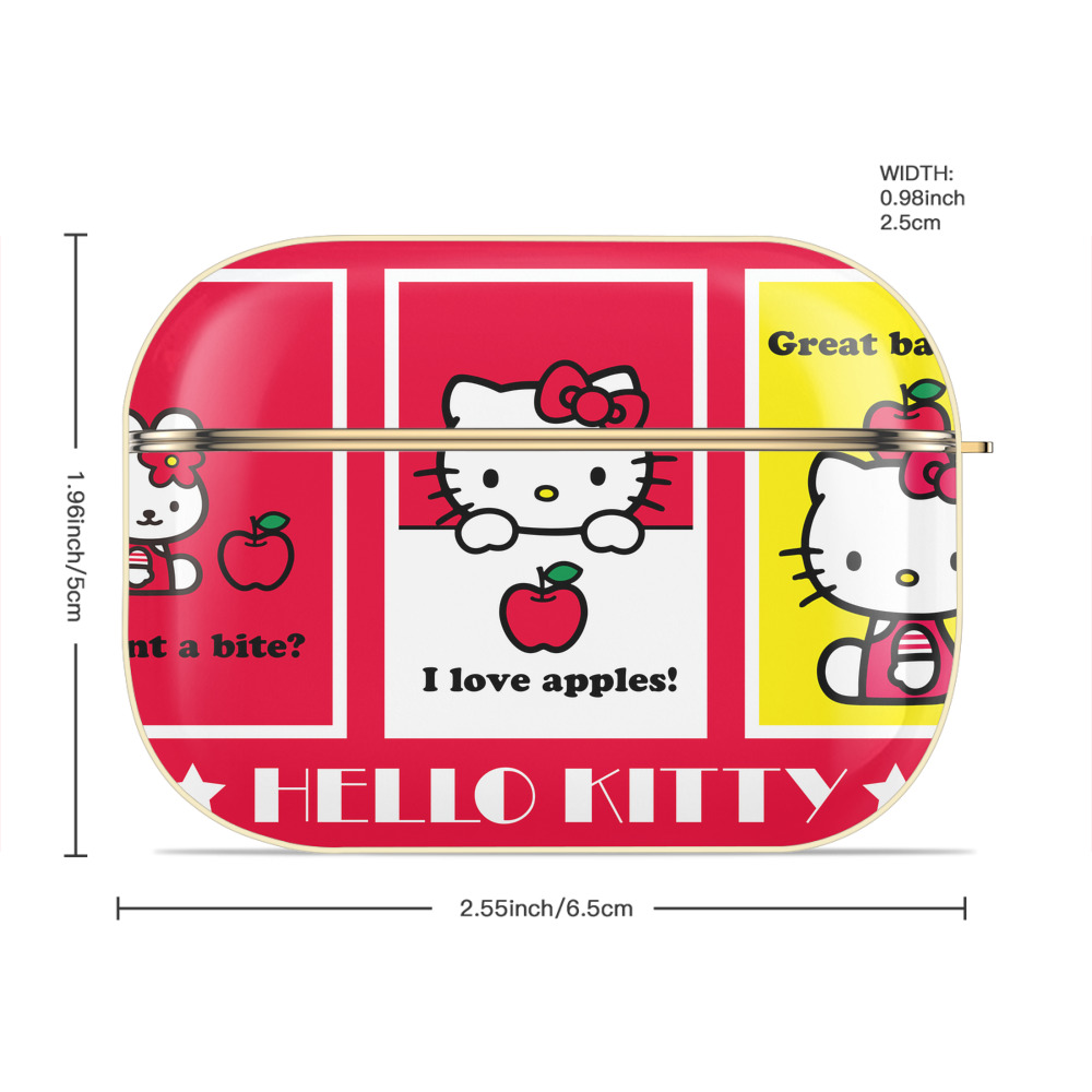 Hello Kitty ハローキティ 【AirPods Pro用】ハードシェル保護ケース｜耐衝撃・防指紋・カラビナ付き商品仕様