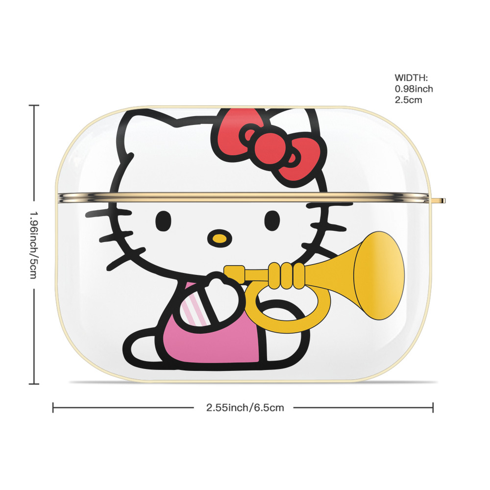 Hello Kitty ハローキティ 【AirPods Pro用】ハードシェル保護ケース｜耐衝撃・防指紋・カラビナ付き商品仕様