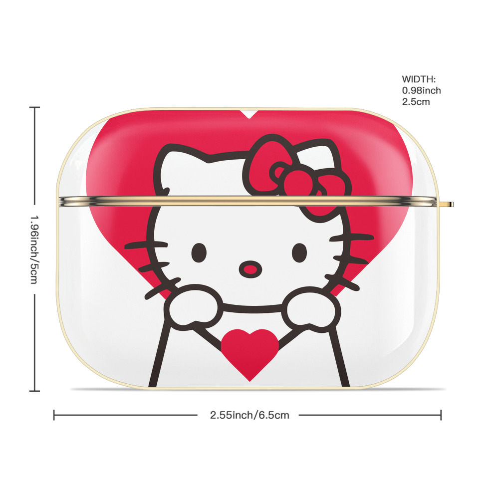 Hello Kitty ハローキティ 【AirPods Pro用】ハードシェル保護ケース｜耐衝撃・防指紋・カラビナ付き商品仕様