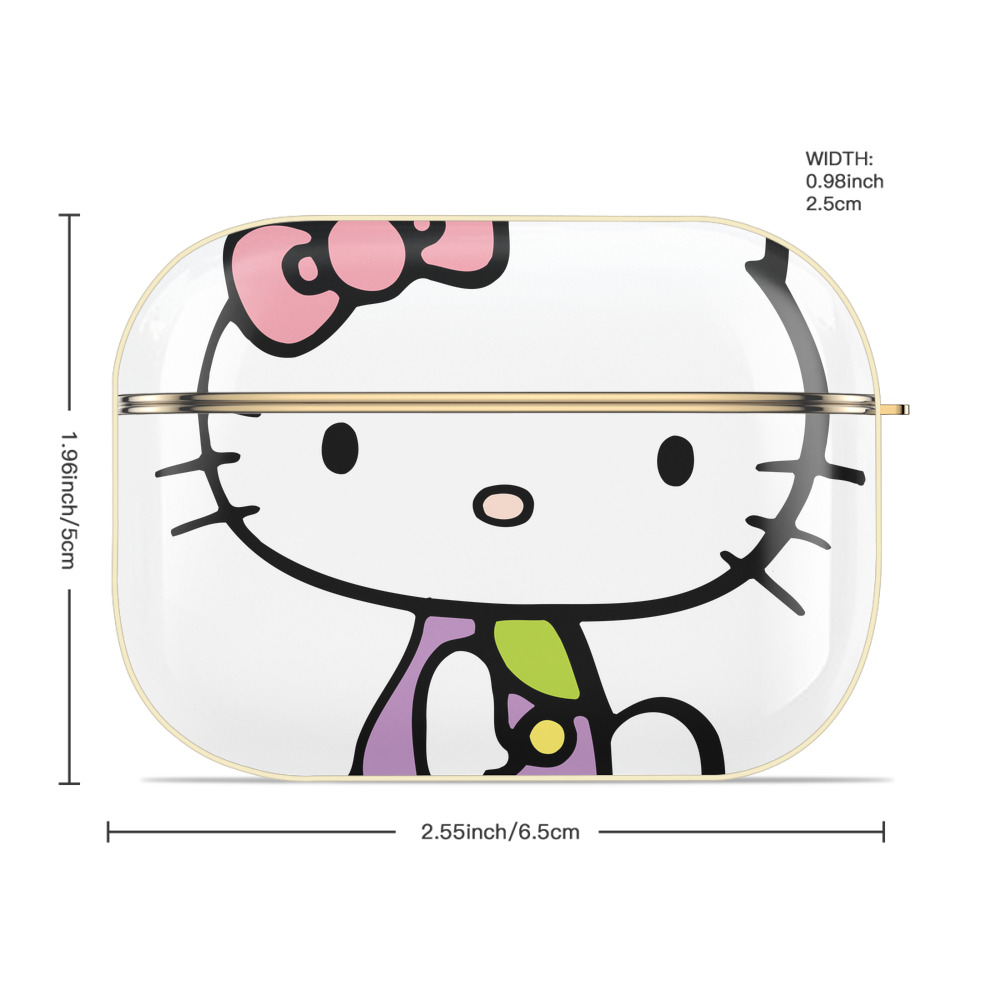 Hello Kitty ハローキティ 【AirPods Pro用】ハードシェル保護ケース｜耐衝撃・防指紋・カラビナ付き商品仕様