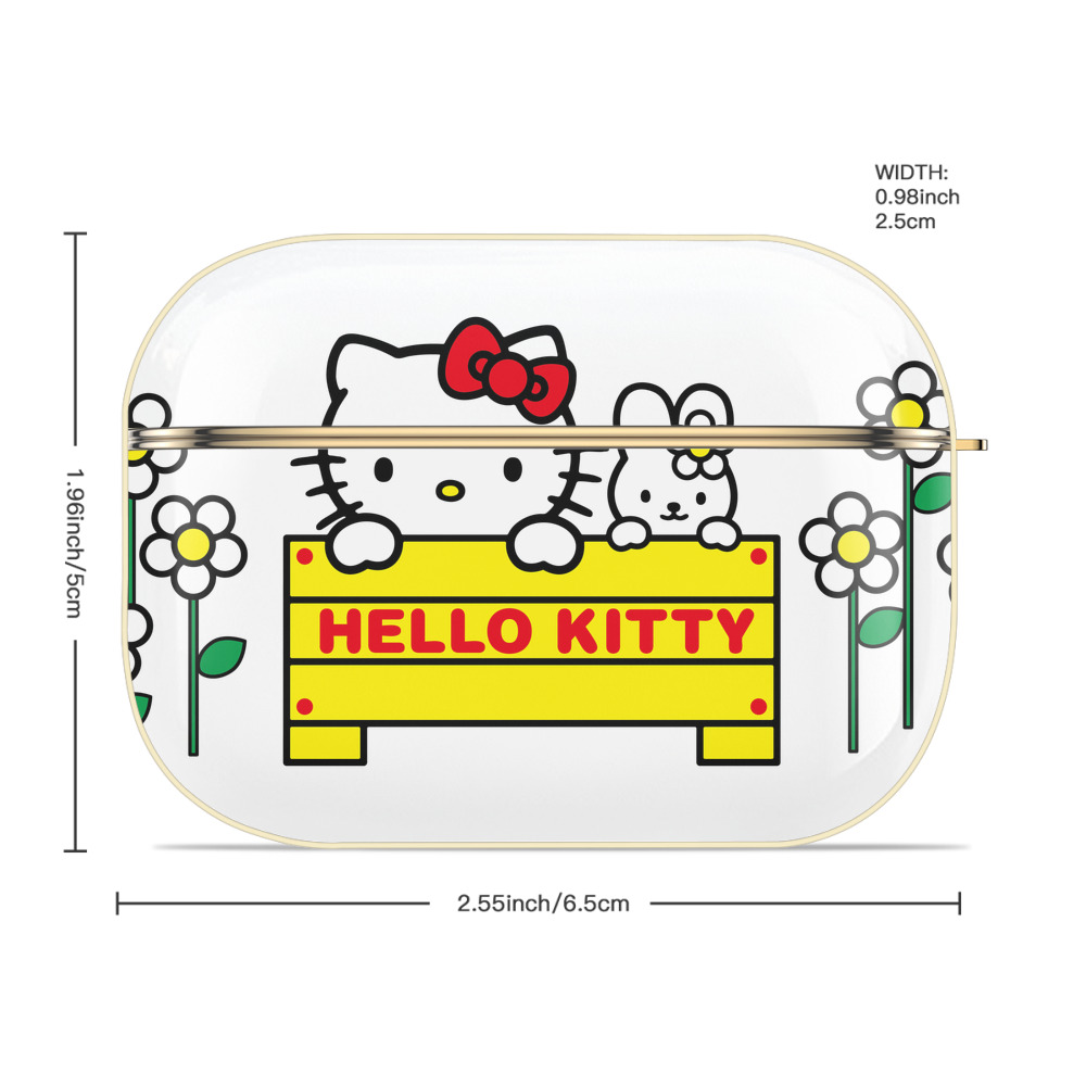 Hello Kitty ハローキティ 【AirPods Pro用】ハードシェル保護ケース｜耐衝撃・防指紋・カラビナ付き商品仕様