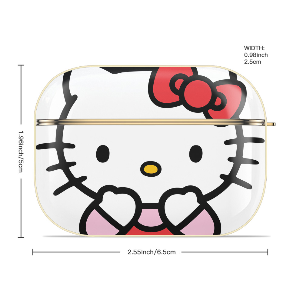 Hello Kitty ハローキティ 【AirPods Pro用】ハードシェル保護ケース｜耐衝撃・防指紋・カラビナ付き商品仕様