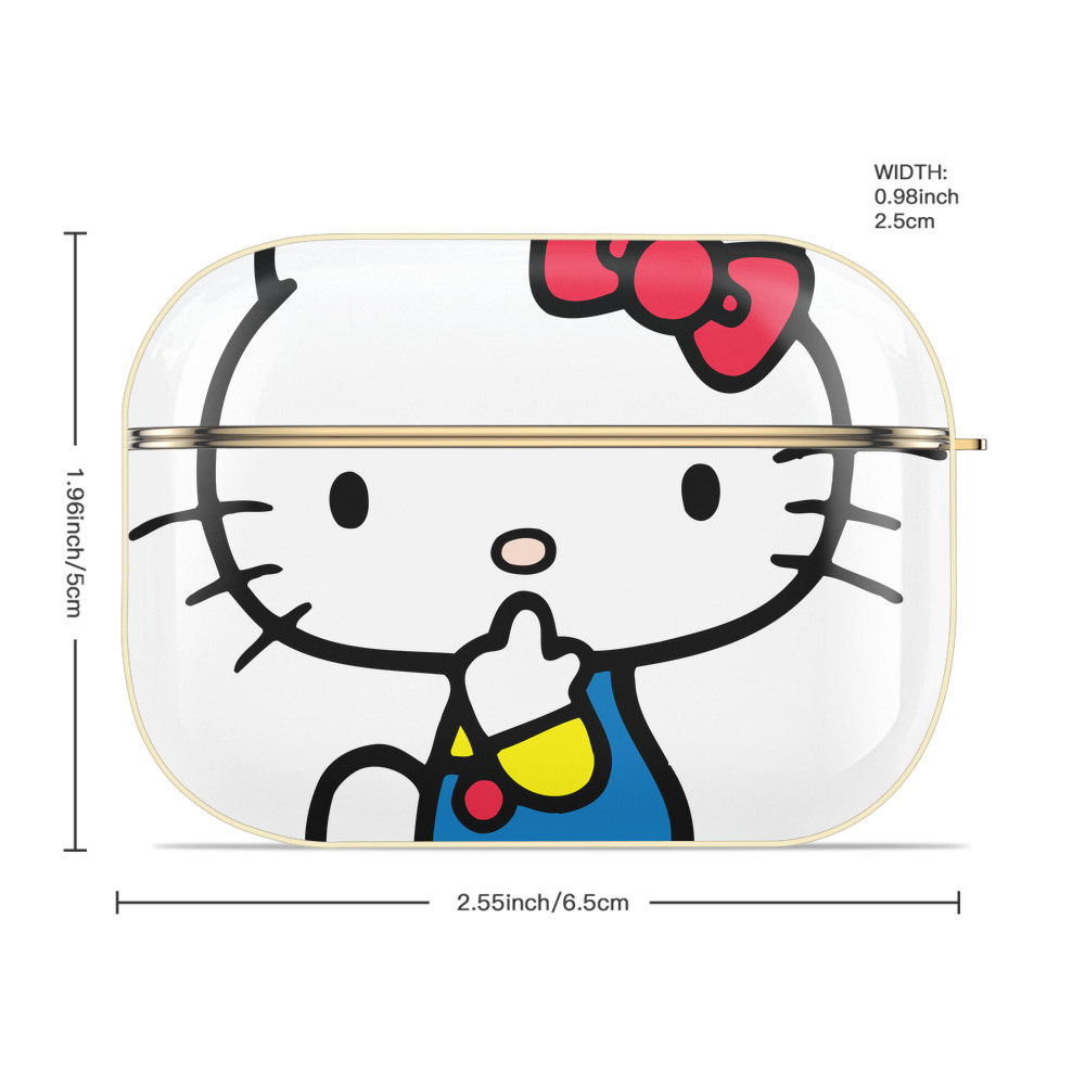 Hello Kitty ハローキティ 【AirPods Pro用】ハードシェル保護ケース｜耐衝撃・防指紋・カラビナ付き商品仕様