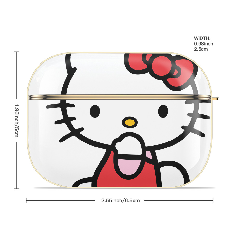 Hello Kitty ハローキティ 【AirPods Pro用】ハードシェル保護ケース｜耐衝撃・防指紋・カラビナ付き商品仕様