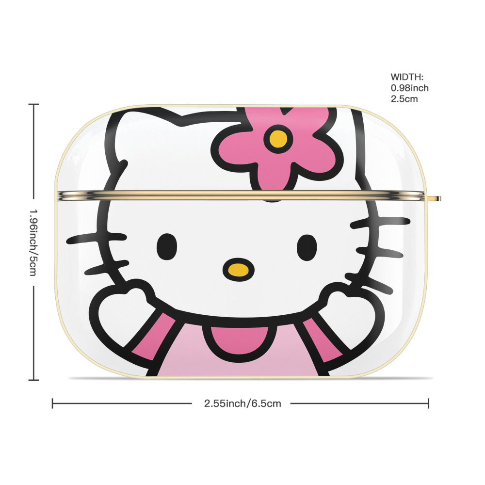 Hello Kitty ハローキティ 【AirPods Pro用】ハードシェル保護ケース｜耐衝撃・防指紋・カラビナ付き商品仕様