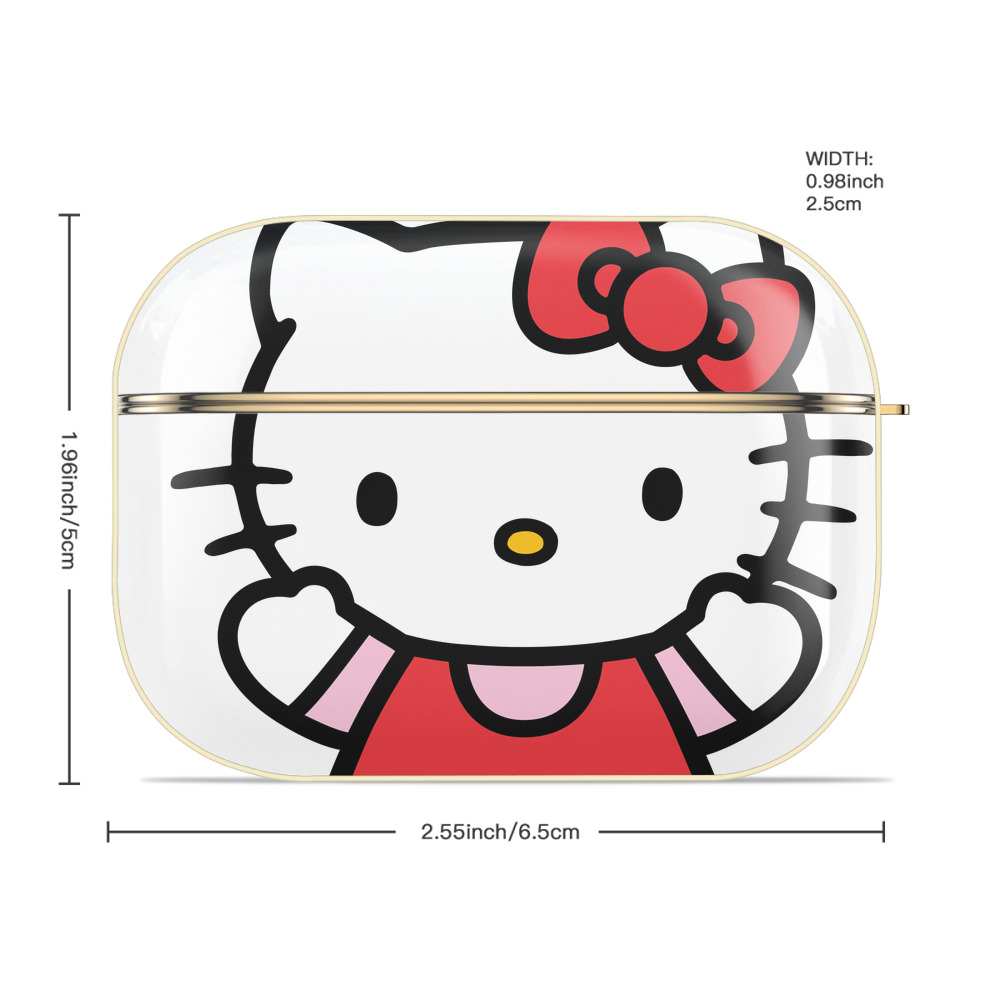 Hello Kitty ハローキティ 【AirPods Pro用】ハードシェル保護ケース｜耐衝撃・防指紋・カラビナ付き商品仕様