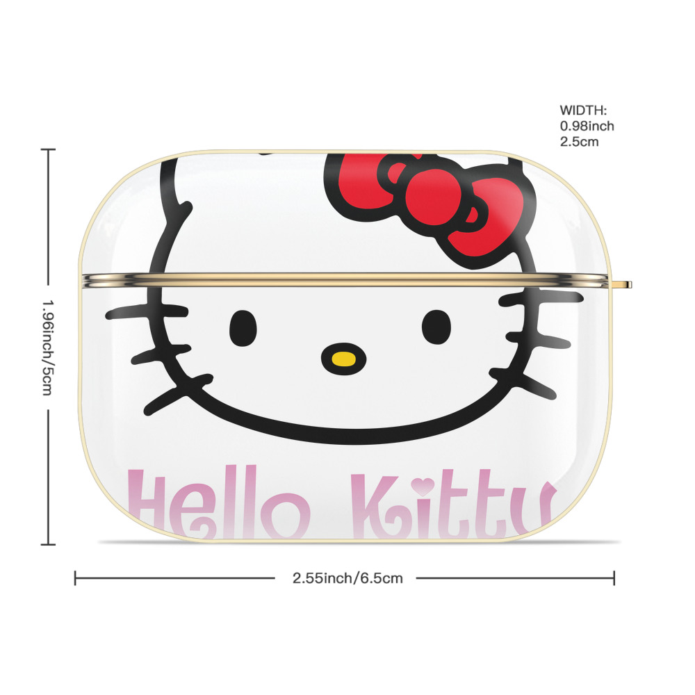 Hello Kitty ハローキティ 【AirPods Pro用】ハードシェル保護ケース｜耐衝撃・防指紋・カラビナ付き商品仕様