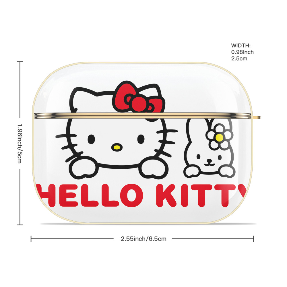 Hello Kitty ハローキティ 【AirPods Pro用】ハードシェル保護ケース｜耐衝撃・防指紋・カラビナ付き商品仕様