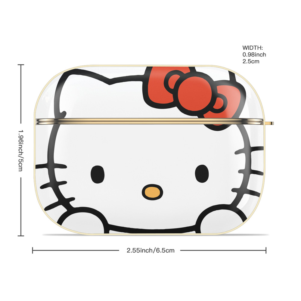 Hello Kitty ハローキティ 【AirPods Pro用】ハードシェル保護ケース｜耐衝撃・防指紋・カラビナ付き商品仕様