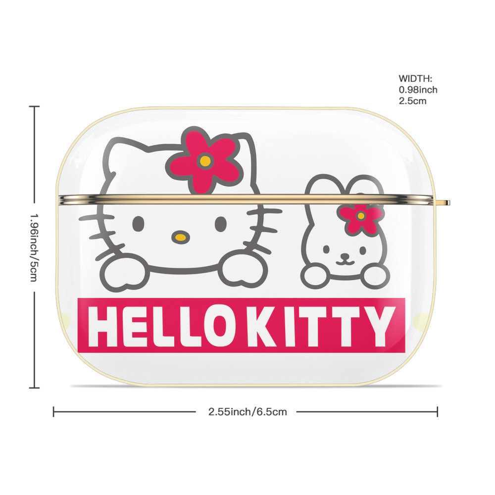 Hello Kitty ハローキティ 【AirPods Pro用】ハードシェル保護ケース｜耐衝撃・防指紋・カラビナ付き商品仕様
