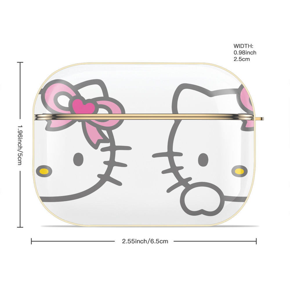Hello Kitty ハローキティ 【AirPods Pro用】ハードシェル保護ケース｜耐衝撃・防指紋・カラビナ付き商品仕様