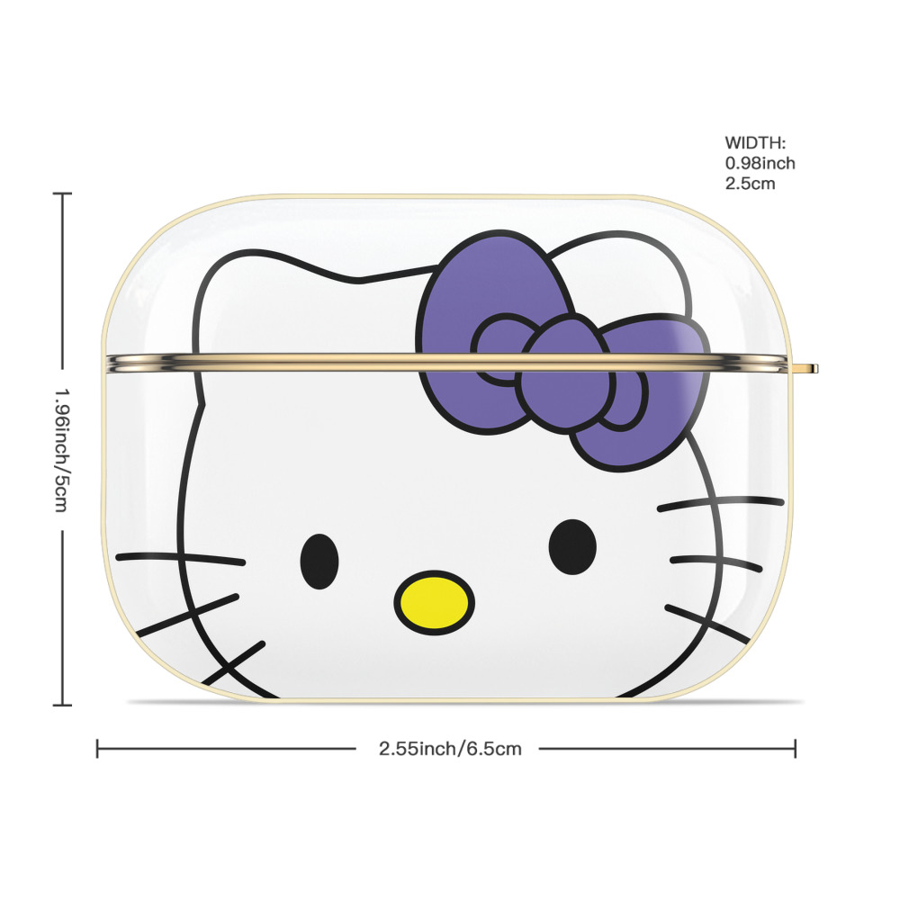 Hello Kitty ハローキティ 【AirPods Pro用】ハードシェル保護ケース｜耐衝撃・防指紋・カラビナ付き商品仕様