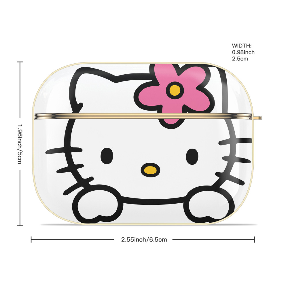 Hello Kitty ハローキティ 【AirPods Pro用】ハードシェル保護ケース｜耐衝撃・防指紋・カラビナ付き商品仕様
