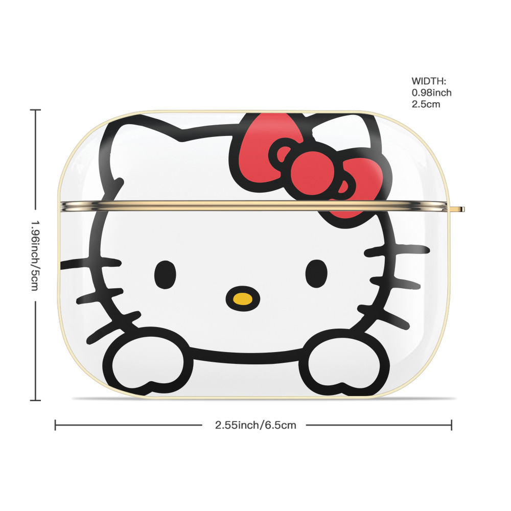 Hello Kitty ハローキティ 【AirPods Pro用】ハードシェル保護ケース｜耐衝撃・防指紋・カラビナ付き商品仕様