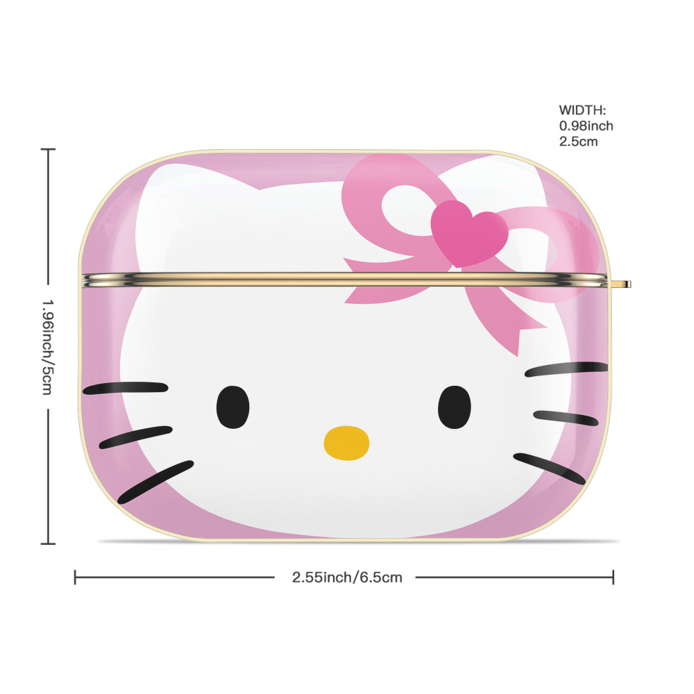 Hello Kitty ハローキティ 【AirPods Pro用】ハードシェル保護ケース｜耐衝撃・防指紋・カラビナ付き商品仕様