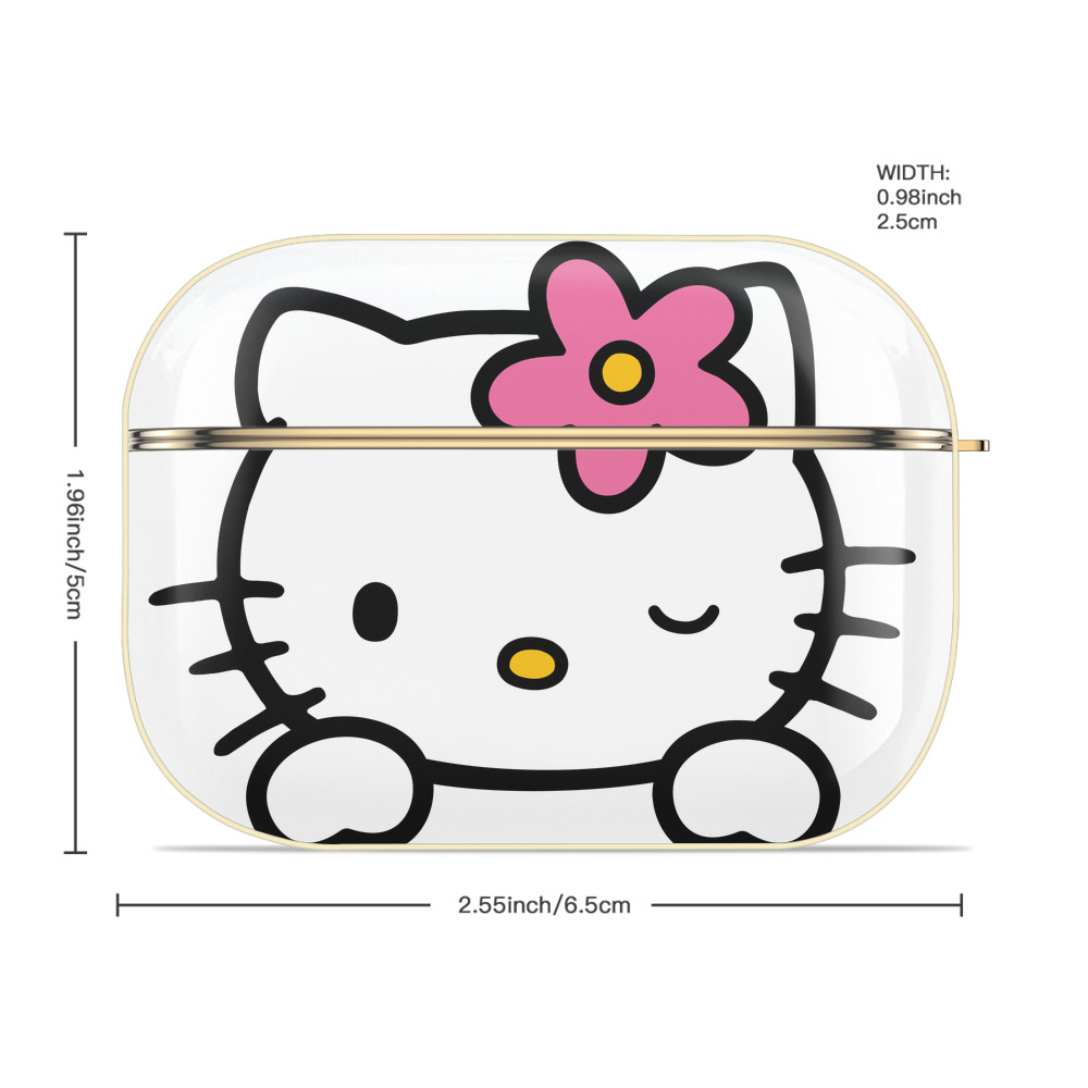 Hello Kitty ハローキティ 【AirPods Pro用】ハードシェル保護ケース｜耐衝撃・防指紋・カラビナ付き商品仕様