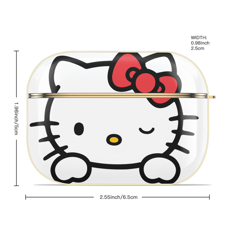 Hello Kitty ハローキティ 【AirPods Pro用】ハードシェル保護ケース｜耐衝撃・防指紋・カラビナ付き商品仕様
