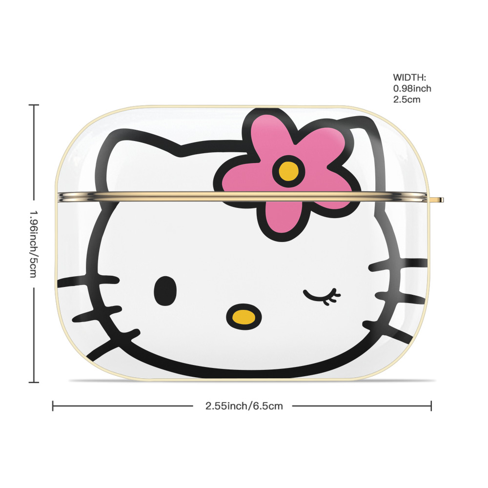Hello Kitty ハローキティ 【AirPods Pro用】ハードシェル保護ケース｜耐衝撃・防指紋・カラビナ付き商品仕様