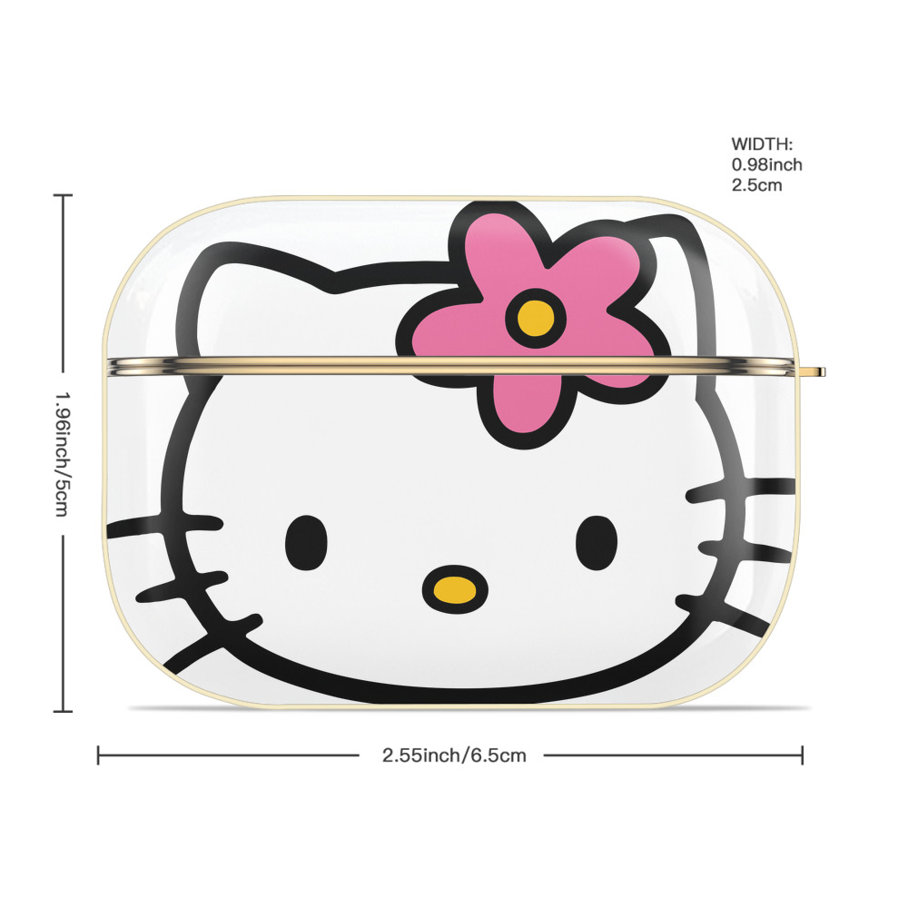 Hello Kitty ハローキティ 【AirPods Pro用】ハードシェル保護ケース｜耐衝撃・防指紋・カラビナ付き商品仕様