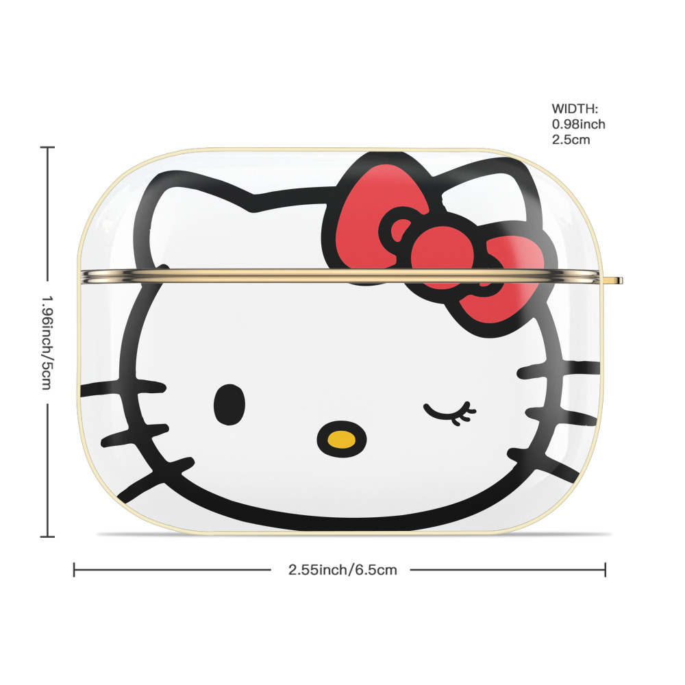Hello Kitty ハローキティ 【AirPods Pro用】ハードシェル保護ケース｜耐衝撃・防指紋・カラビナ付き商品仕様