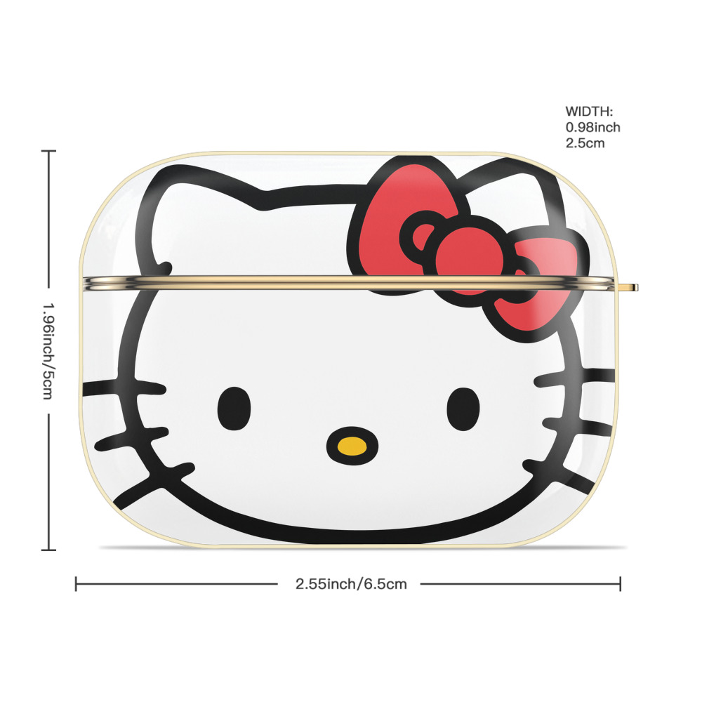 Hello Kitty ハローキティ 【AirPods Pro用】ハードシェル保護ケース｜耐衝撃・防指紋・カラビナ付き商品仕様