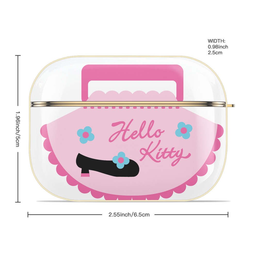 Hello Kitty ハローキティ 【AirPods Pro用】ハードシェル保護ケース｜耐衝撃・防指紋・カラビナ付き商品仕様