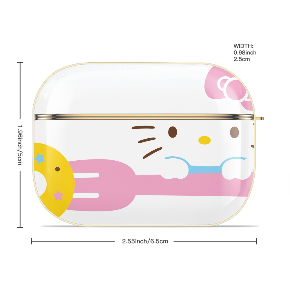 Hello Kitty ハローキティ 【AirPods Pro用】ハードシェル保護ケース｜耐衝撃・防指紋・カラビナ付き商品仕様
