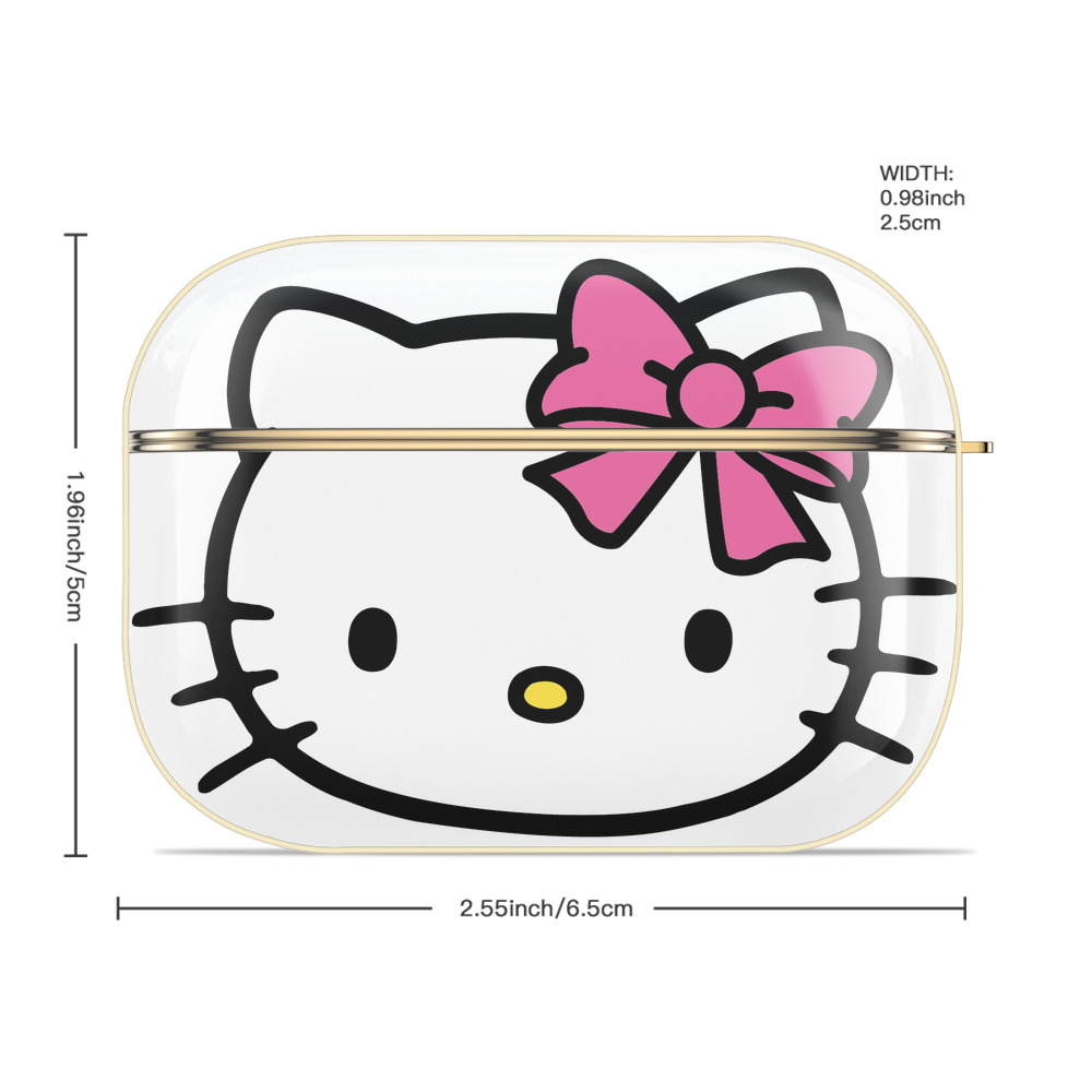 Hello Kitty ハローキティ 【AirPods Pro用】ハードシェル保護ケース｜耐衝撃・防指紋・カラビナ付き商品仕様
