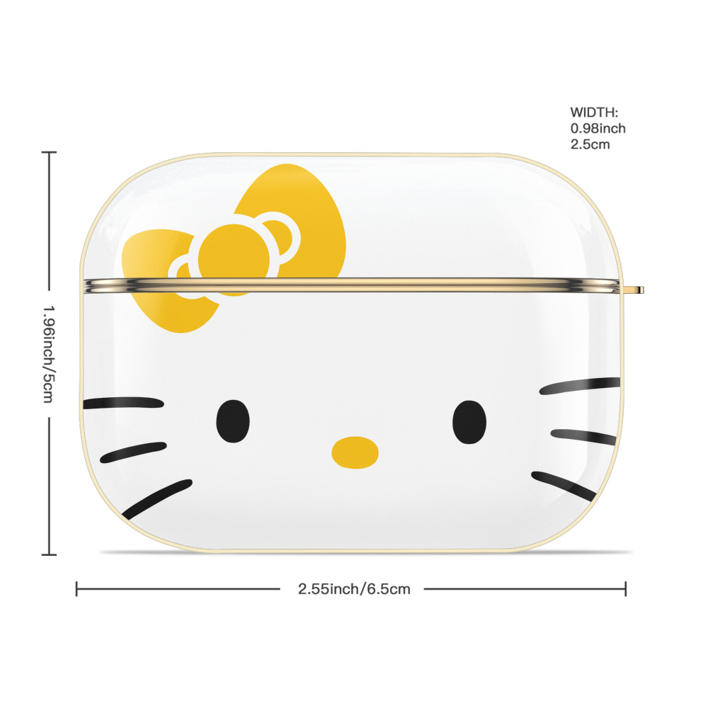 Hello Kitty ハローキティ 【AirPods Pro用】ハードシェル保護ケース｜耐衝撃・防指紋・カラビナ付き商品仕様