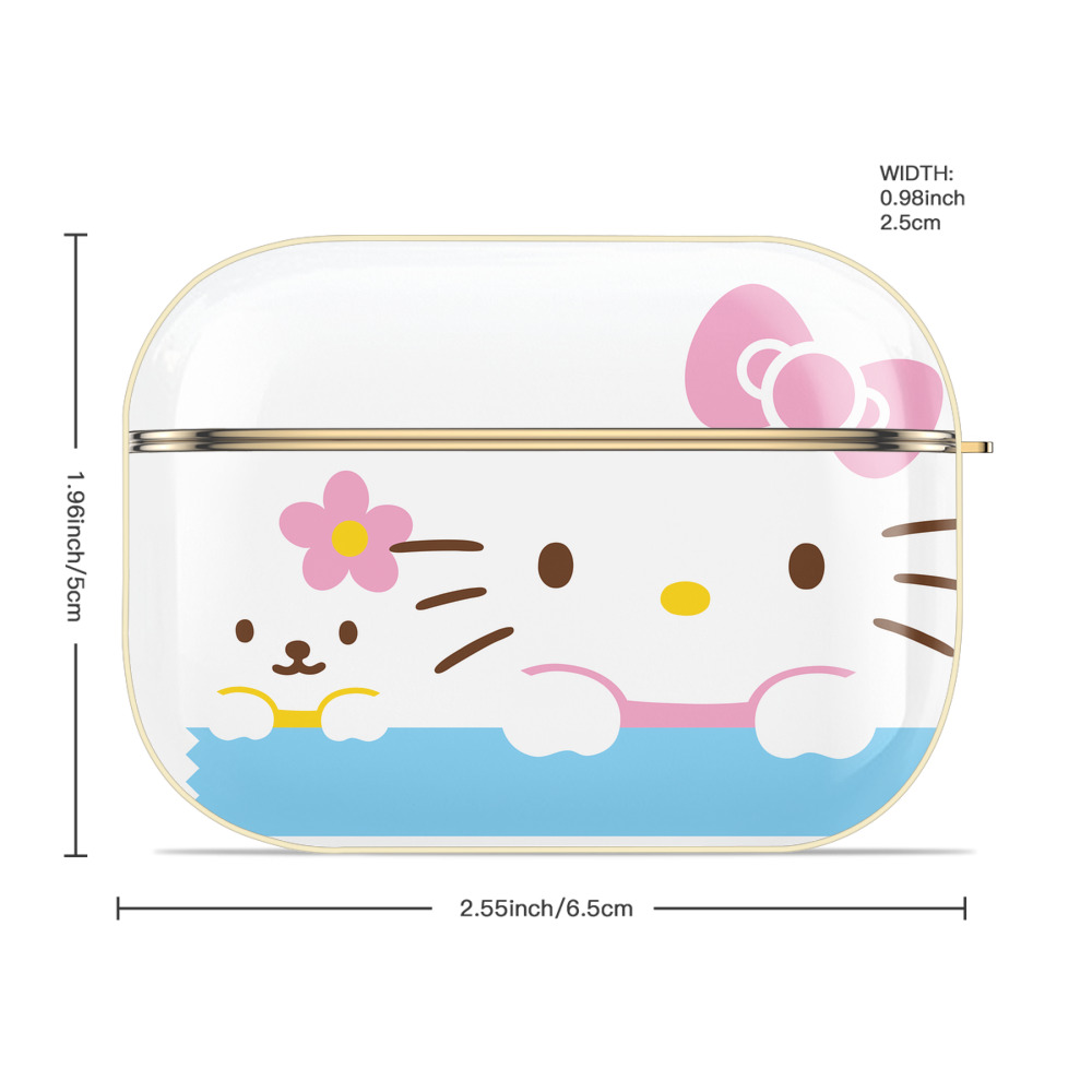 Hello Kitty ハローキティ 【AirPods Pro用】ハードシェル保護ケース｜耐衝撃・防指紋・カラビナ付き商品仕様