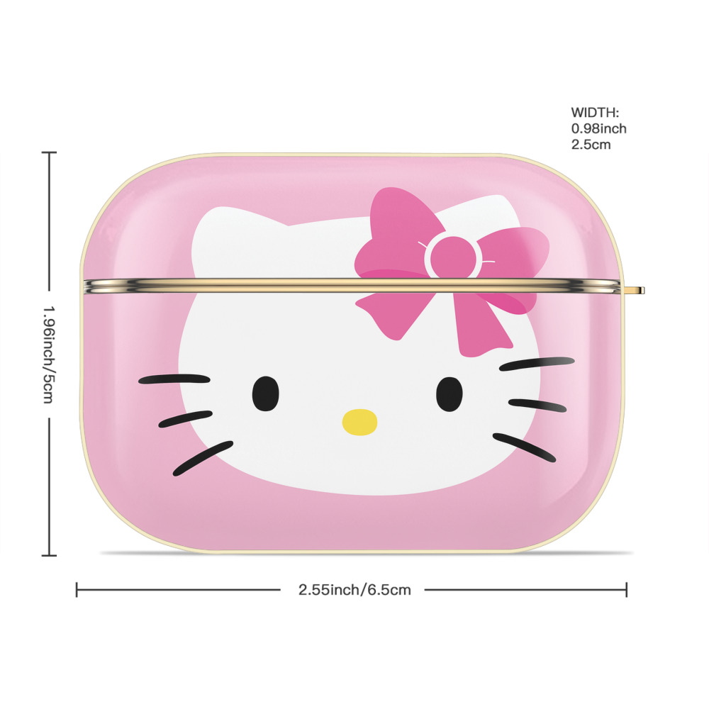Hello Kitty ハローキティ 【AirPods Pro用】ハードシェル保護ケース｜耐衝撃・防指紋・カラビナ付き商品仕様