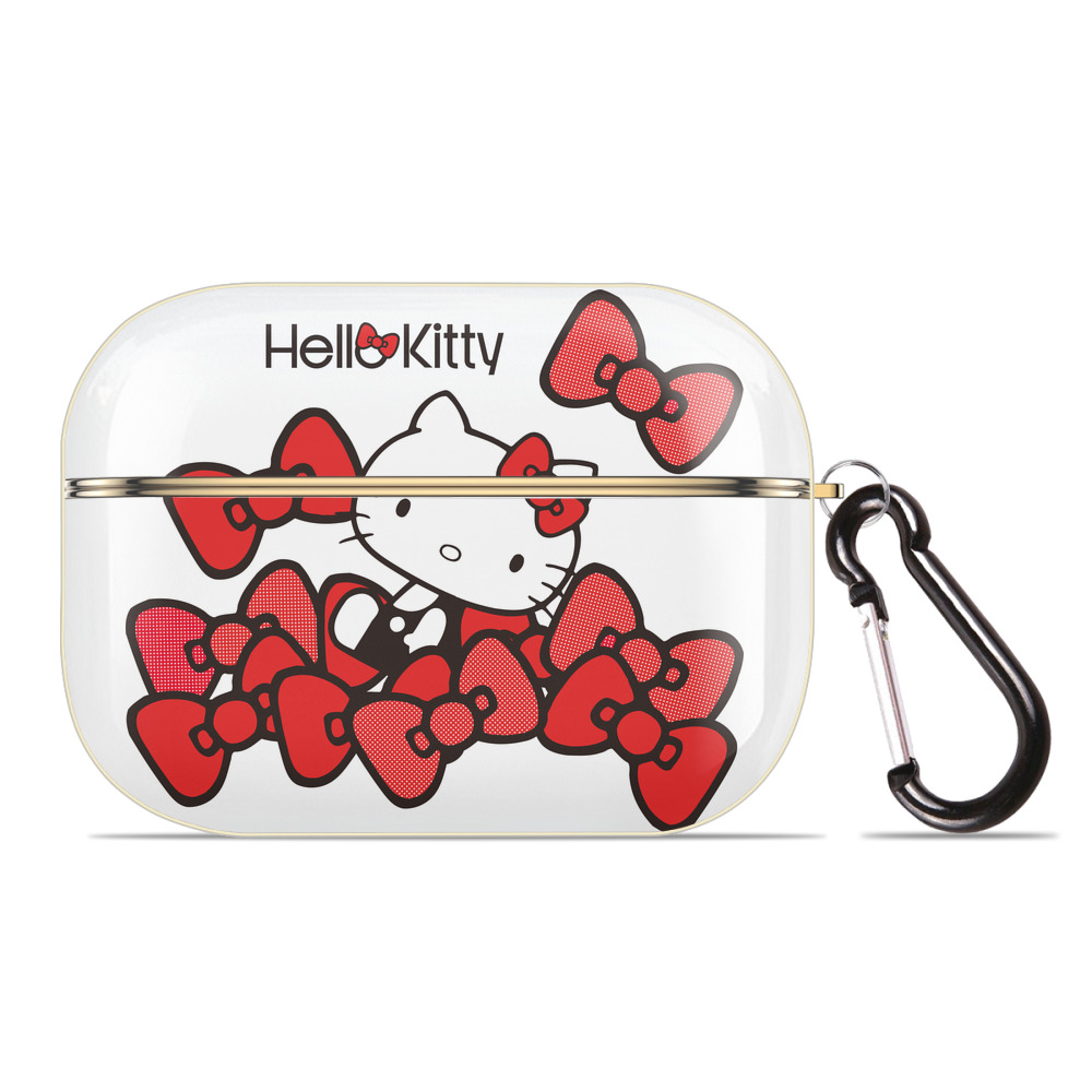 （画像用） Hello Kitty ハローキティ 【AirPods Pro用】ハードシェル保護ケース｜耐衝撃・防指紋・カラビナ付き商品仕様