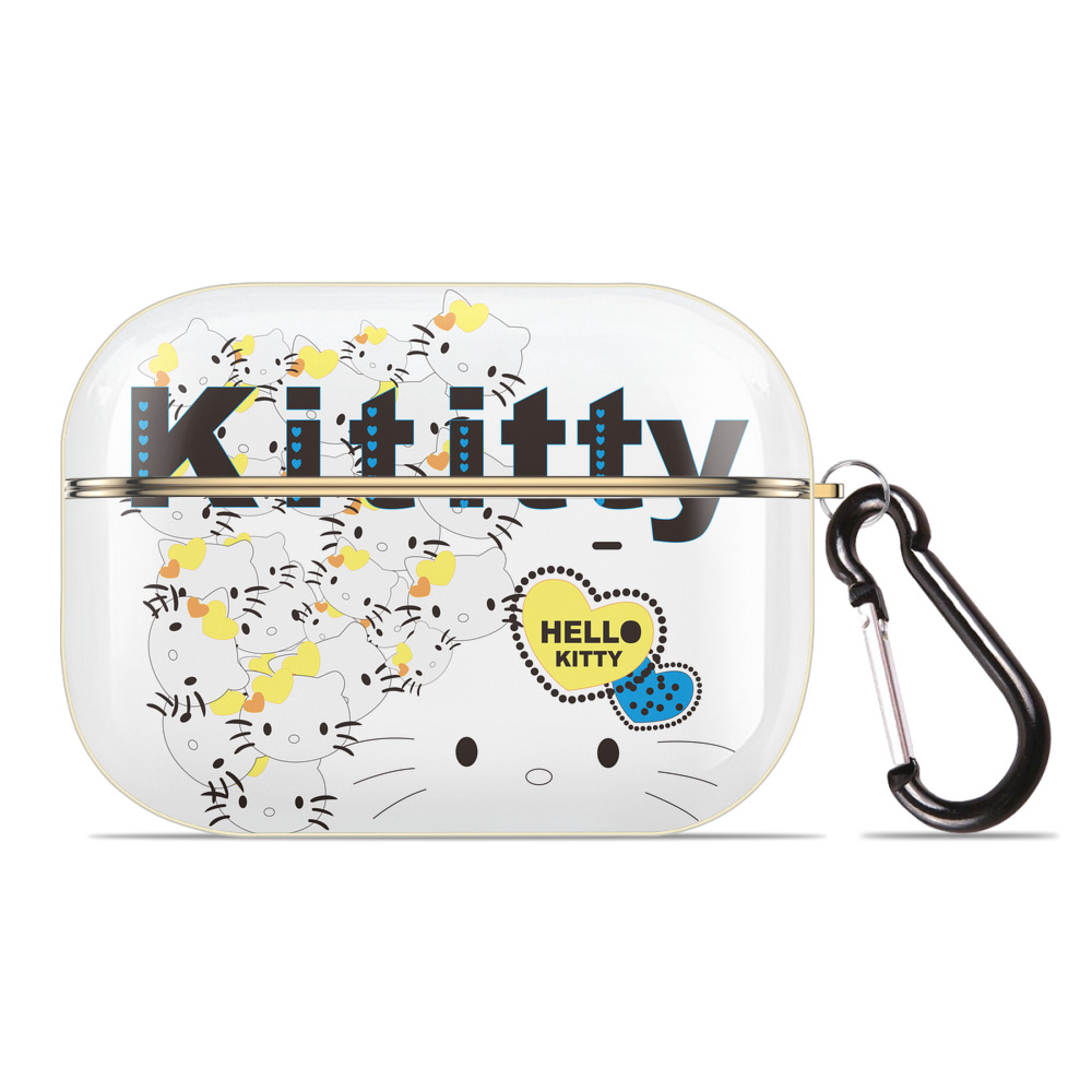 （画像用） Hello Kitty ハローキティ 【AirPods Pro用】ハードシェル保護ケース｜耐衝撃・防指紋・カラビナ付き商品仕様