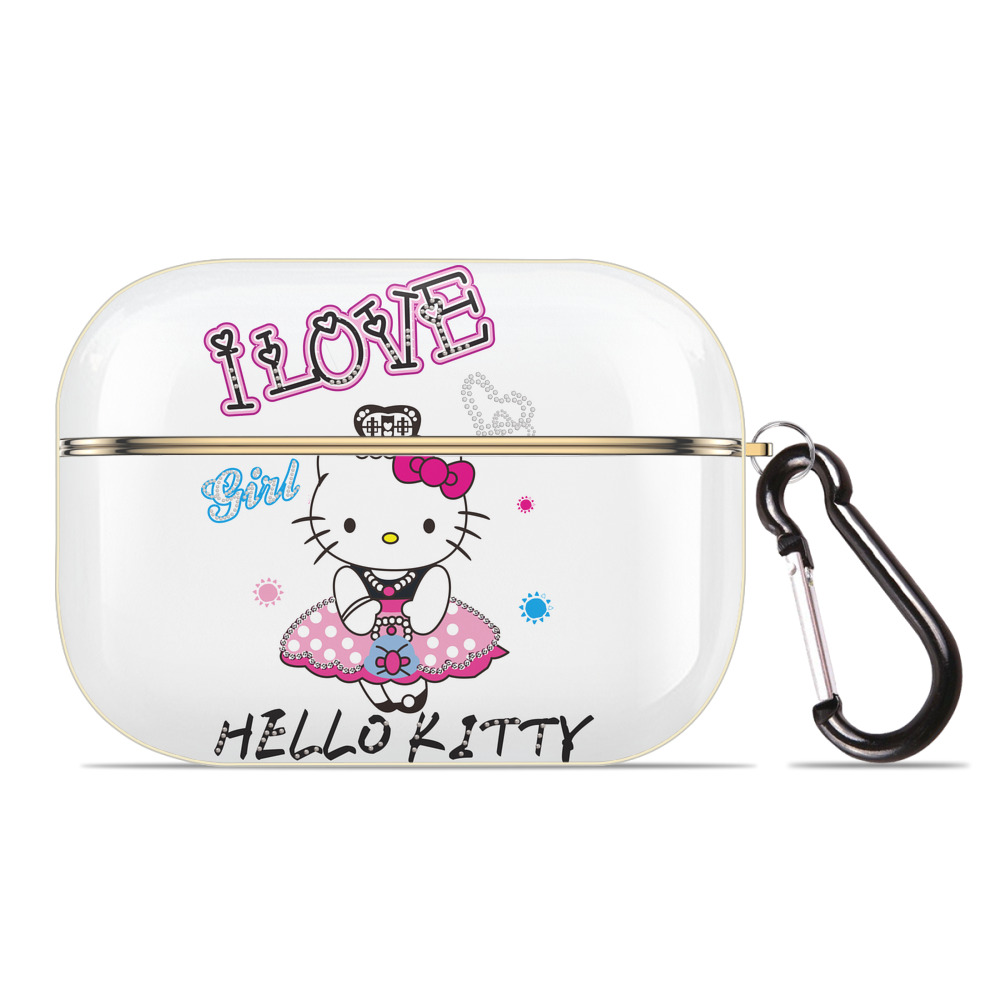 （画像用） Hello Kitty ハローキティ 【AirPods Pro用】ハードシェル保護ケース｜耐衝撃・防指紋・カラビナ付き商品仕様