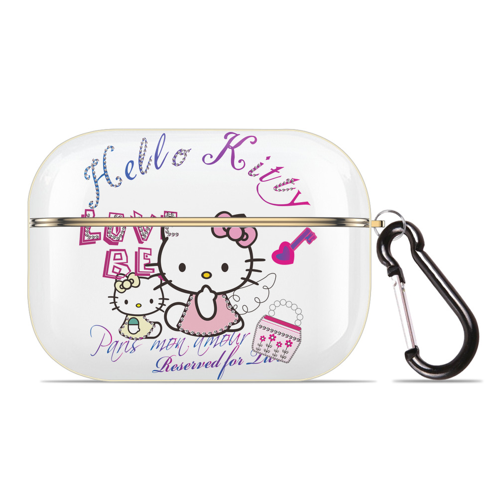 （画像用） Hello Kitty ハローキティ 【AirPods Pro用】ハードシェル保護ケース｜耐衝撃・防指紋・カラビナ付き商品仕様