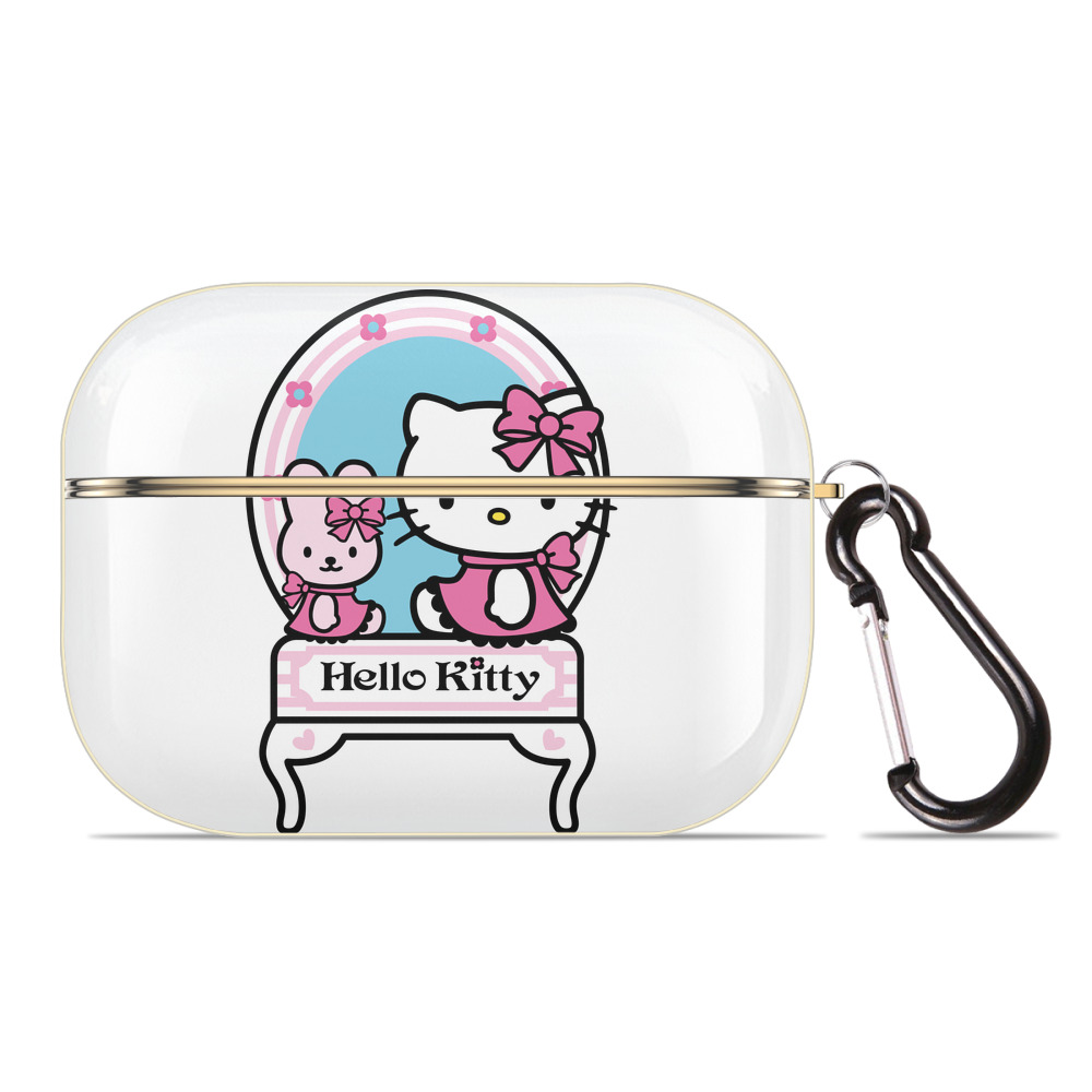 （画像用） Hello Kitty ハローキティ 【AirPods Pro用】ハードシェル保護ケース｜耐衝撃・防指紋・カラビナ付き商品仕様