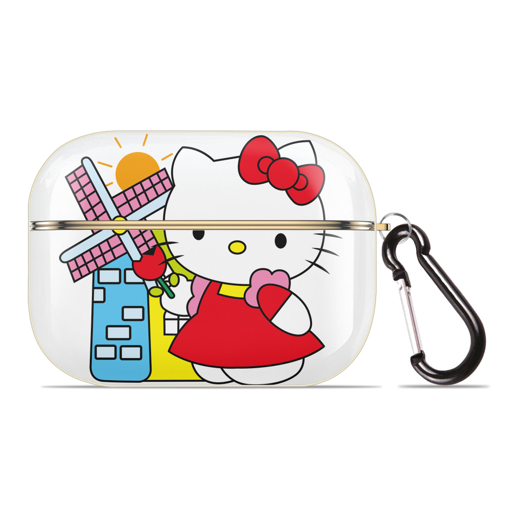 （画像用） Hello Kitty ハローキティ 【AirPods Pro用】ハードシェル保護ケース｜耐衝撃・防指紋・カラビナ付き商品仕様