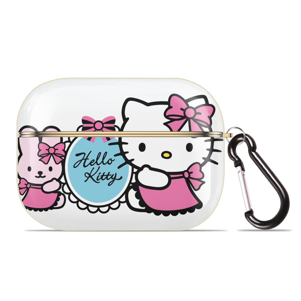 （画像用） Hello Kitty ハローキティ 【AirPods Pro用】ハードシェル保護ケース｜耐衝撃・防指紋・カラビナ付き商品仕様