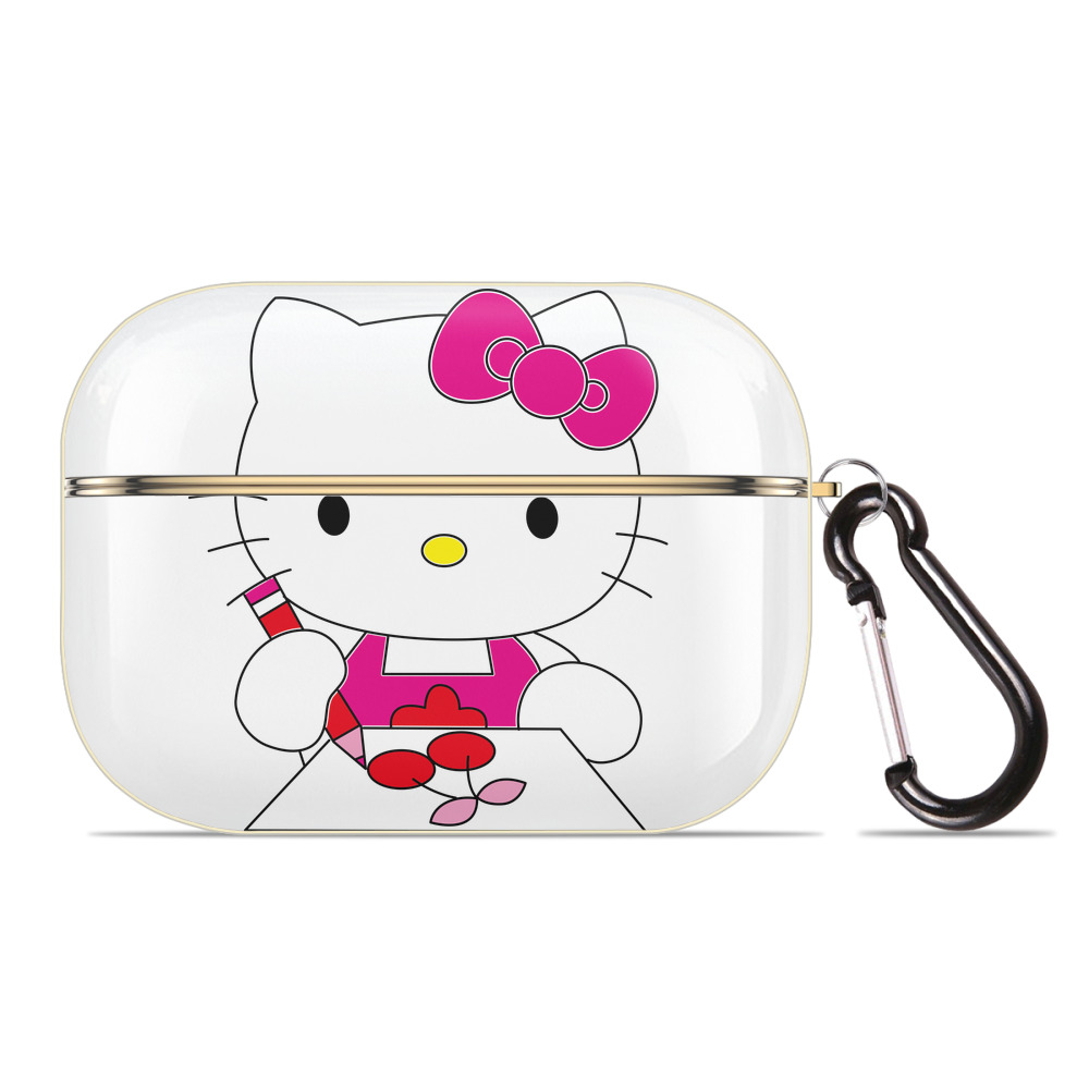 （画像用） Hello Kitty ハローキティ 【AirPods Pro用】ハードシェル保護ケース｜耐衝撃・防指紋・カラビナ付き商品仕様