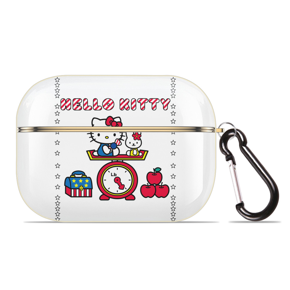 （画像用） Hello Kitty ハローキティ 【AirPods Pro用】ハードシェル保護ケース｜耐衝撃・防指紋・カラビナ付き商品仕様