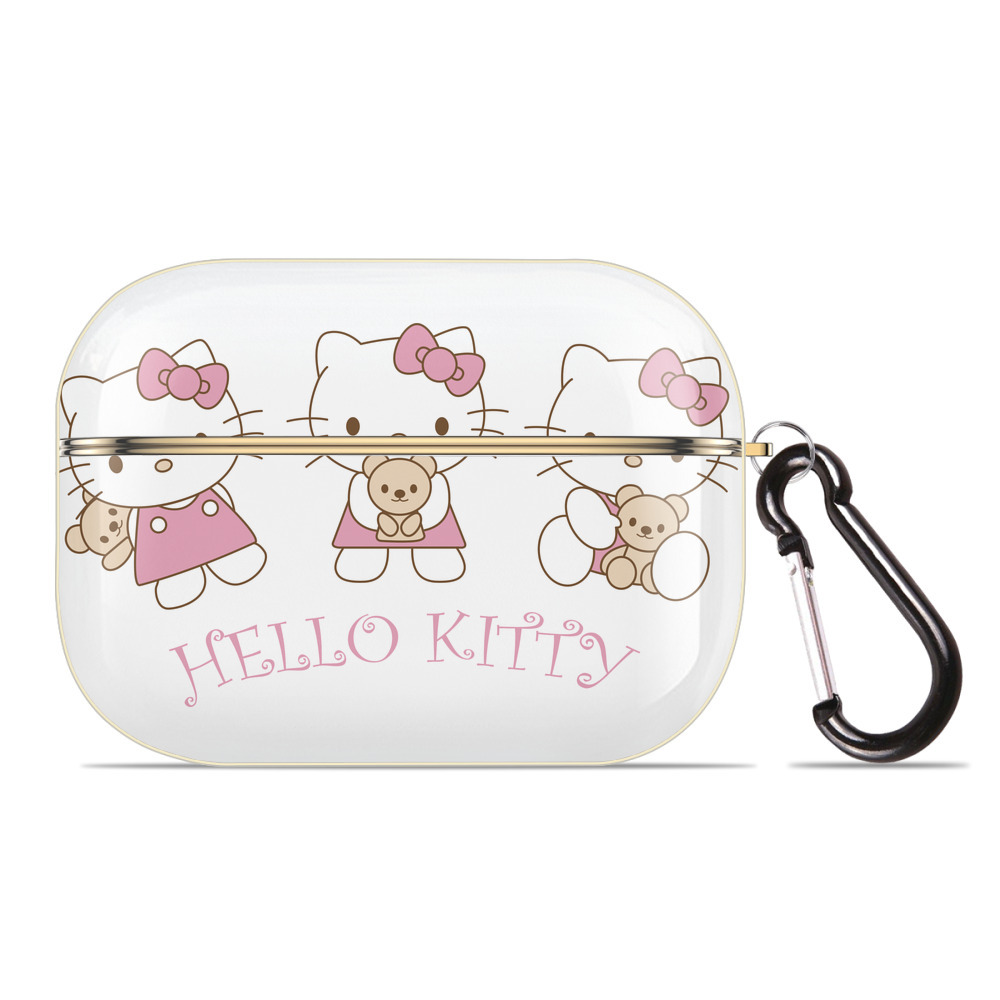 （画像用） Hello Kitty ハローキティ 【AirPods Pro用】ハードシェル保護ケース｜耐衝撃・防指紋・カラビナ付き商品仕様