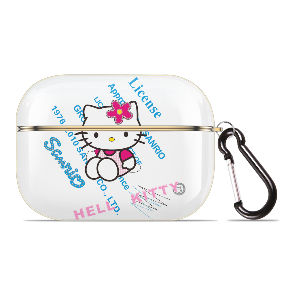 （画像用） Hello Kitty ハローキティ 【AirPods Pro用】ハードシェル保護ケース｜耐衝撃・防指紋・カラビナ付き商品仕様